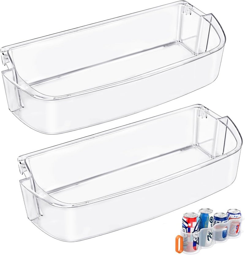 Alvar [2 PACK]UPGRADED WPW10710203 Refrigerator Door Bin Compatible With Kenmore Whirlpool Refrigerator Door Shelf Parts W10710203 W10451871 Whirlpool Fridge Door Shelf Replacement WRS571CIHZ01 WRS588FIHZ00 - Image 1